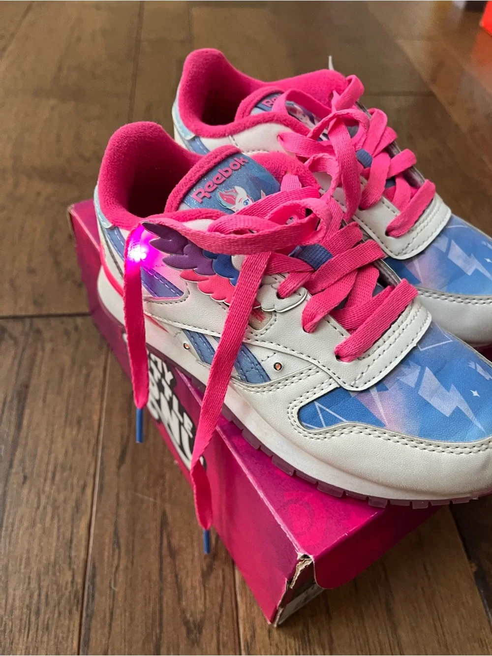 Reebok My Little Pony Zipp Kids Pink and Blue Sneakers - size 11